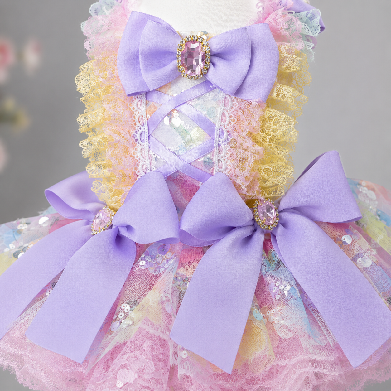 Handmade Luxury Dog Dress Princess Lace Tutu