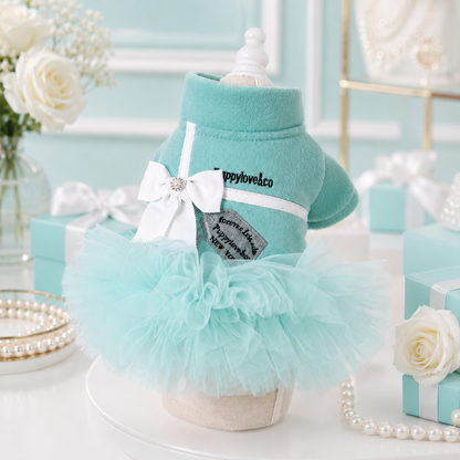 Elegant Tutu Dog Dress Tif**** Blue