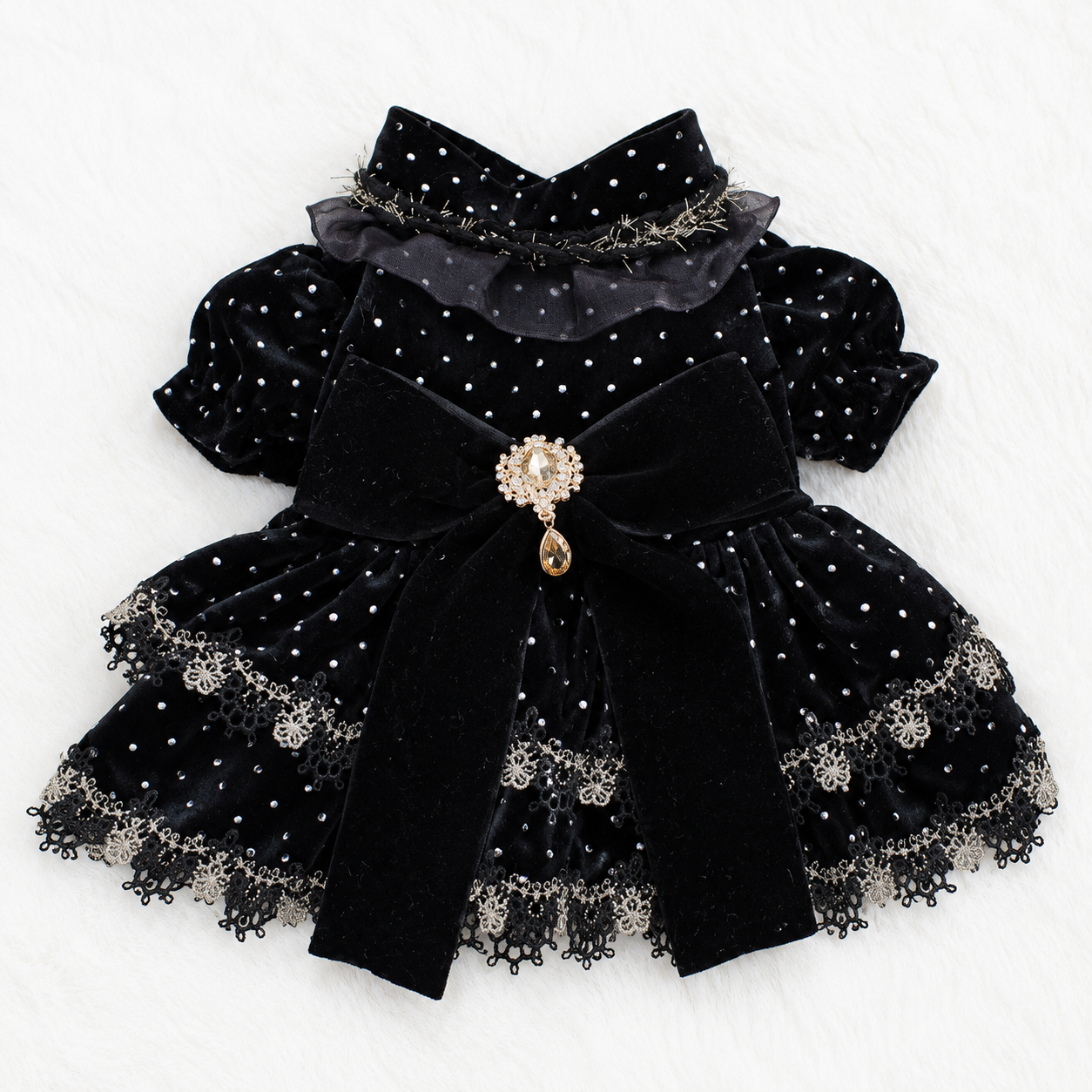 small dog velvet outfit