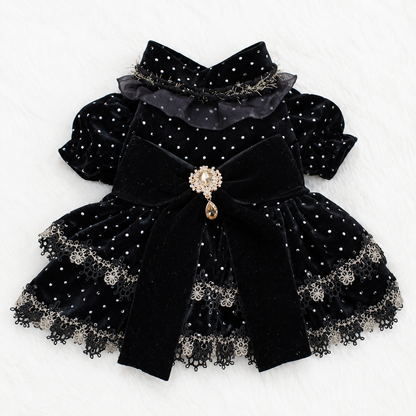 small dog velvet outfit
