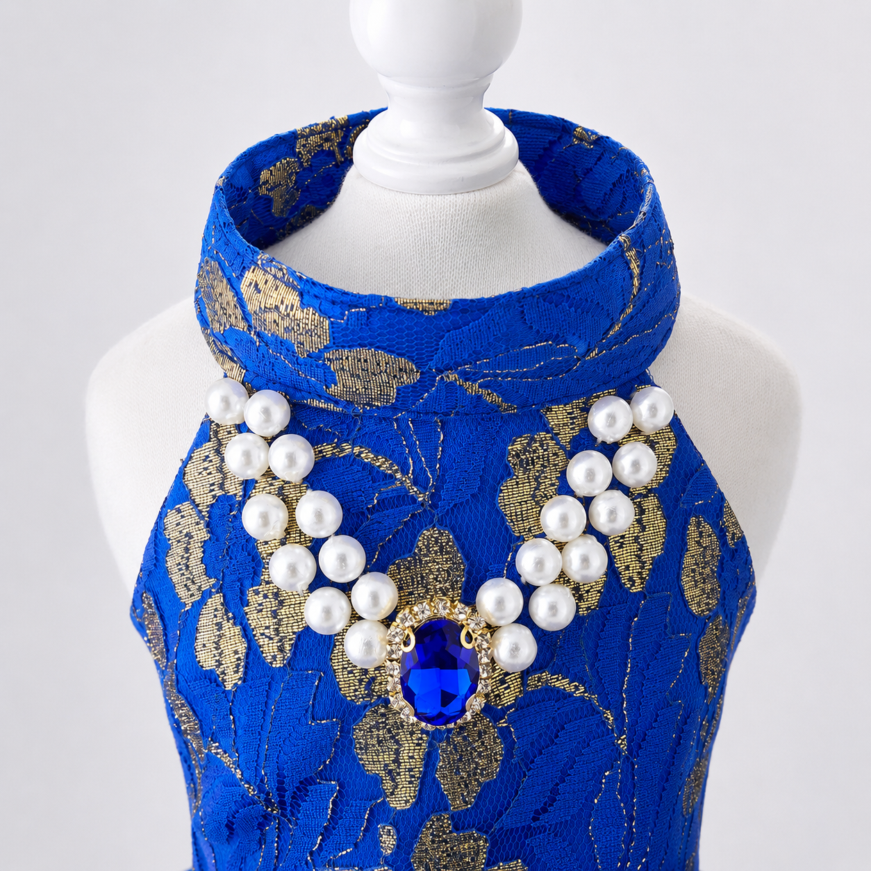 pearl necklace dog dress