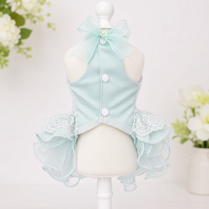 mint blue pet dress