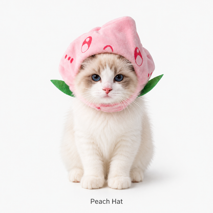 Pink peach pet hat for cats and small animals