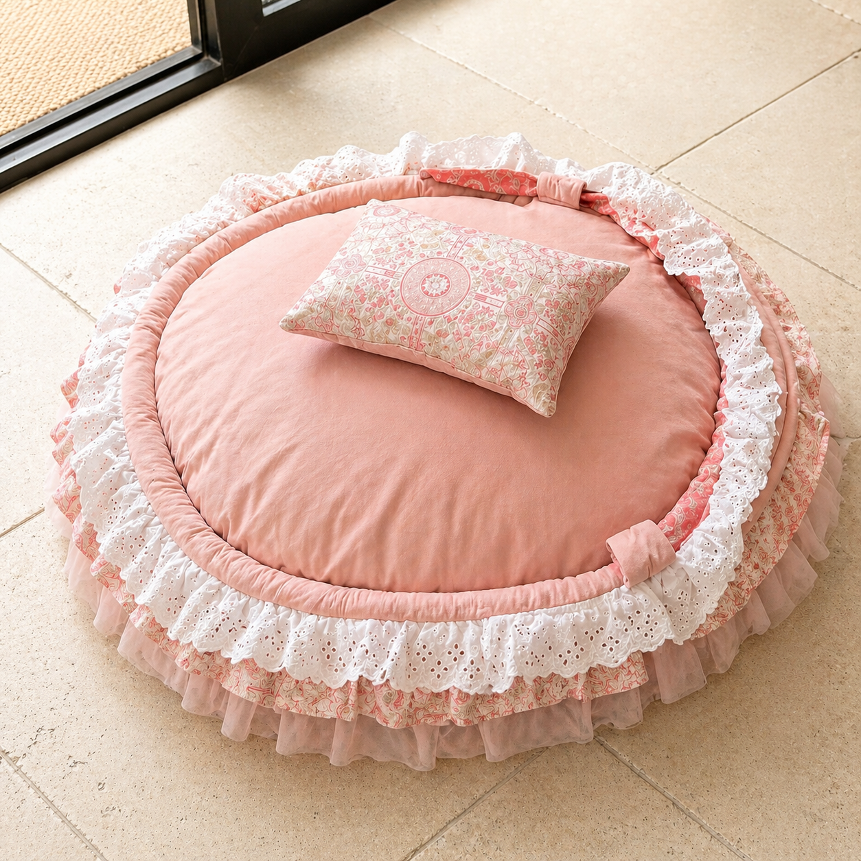 princess style pet bed soft cushion dog bed indoor pet furniture