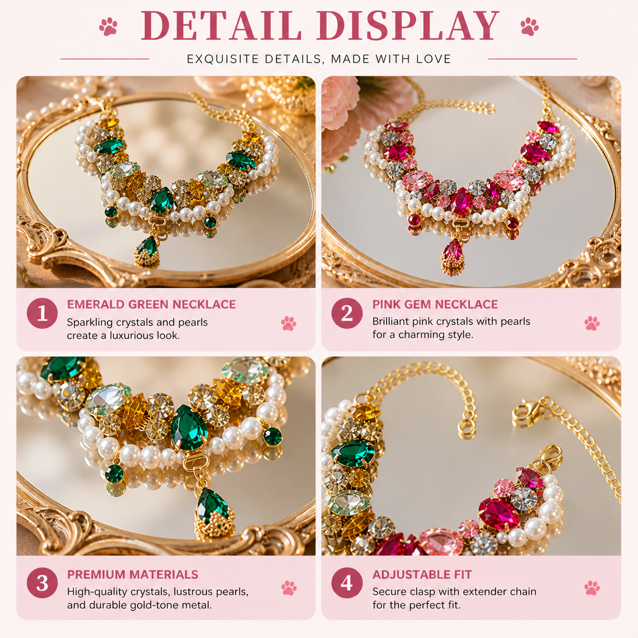 pet jewelry collar for yorkie chihuahua