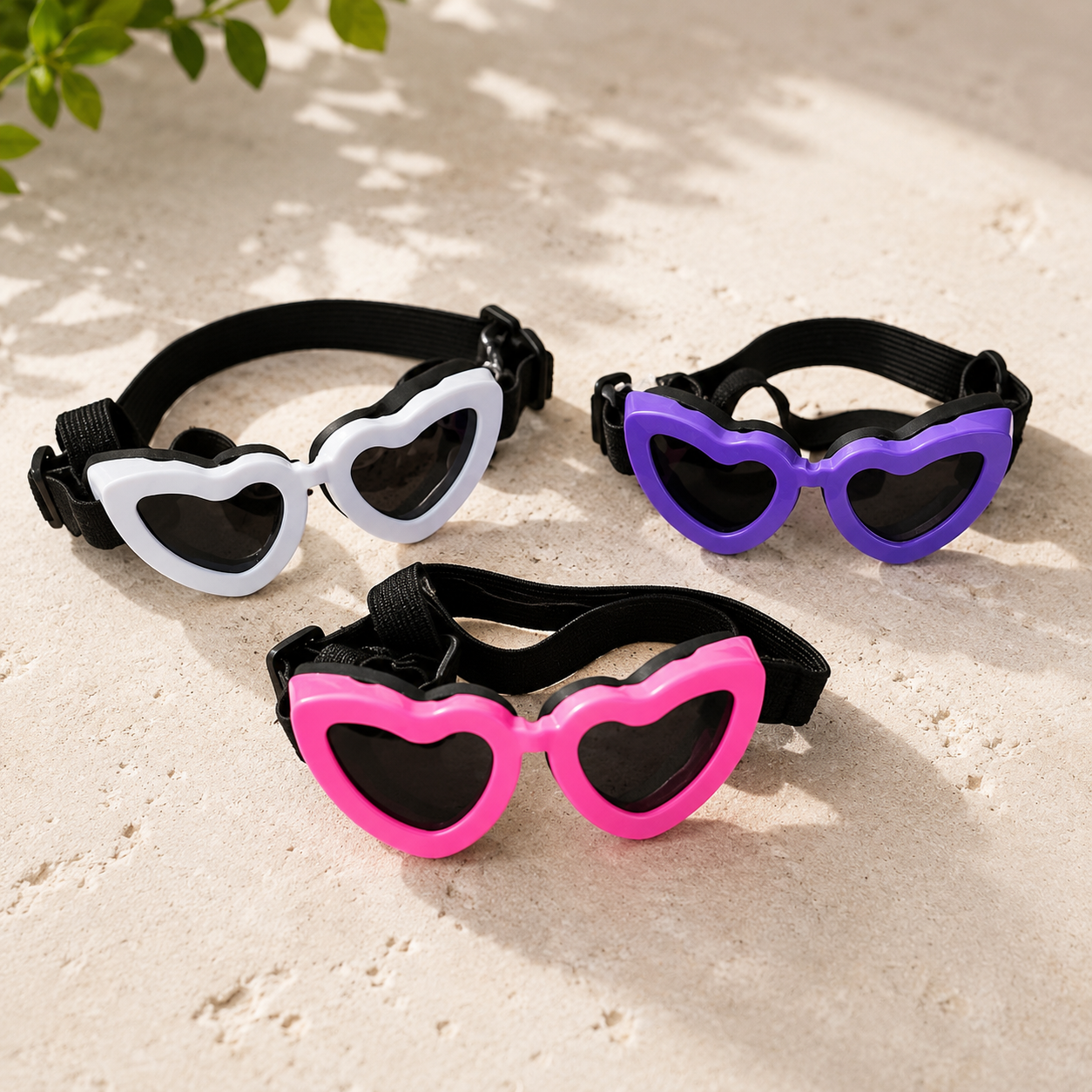 heart shaped pet sunglasses for small dogs and cats