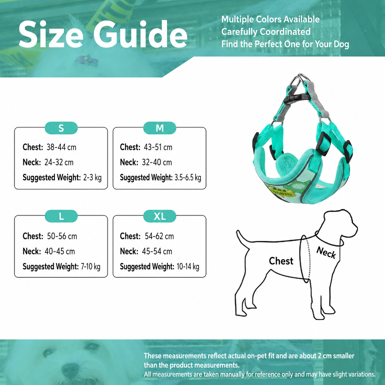 reflective mesh pet vest harness
