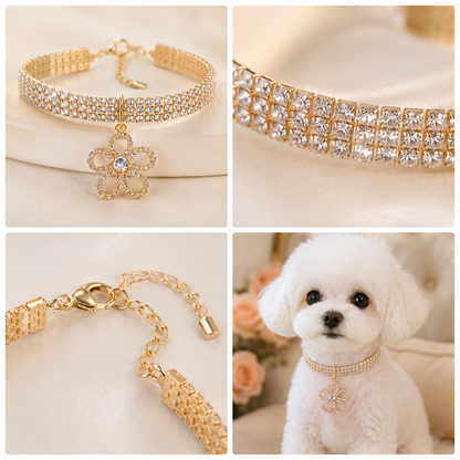 Daisy Crystal Pet Necklace – Sparkle & Grace