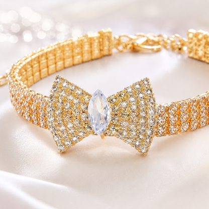 Elegant crystal pet jewelry for small dogs and cats