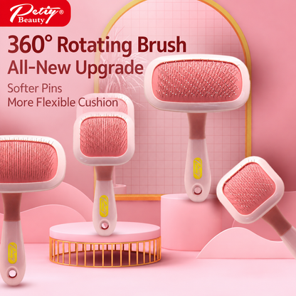 Petiy Beauty pink rotating brushes displaying four size and pin combinations