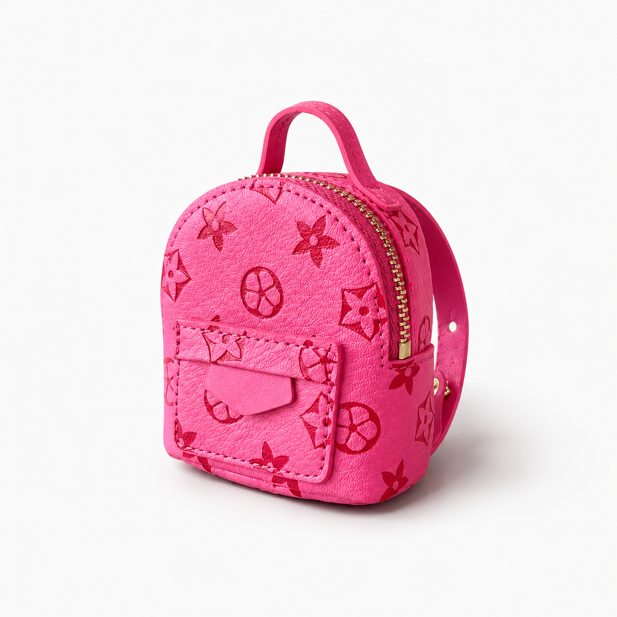 Luxury Mini Backpack Dog Waste Bag Holder – Boutique Pet Poop Bag Dispenser Purse with Front Pocket Design