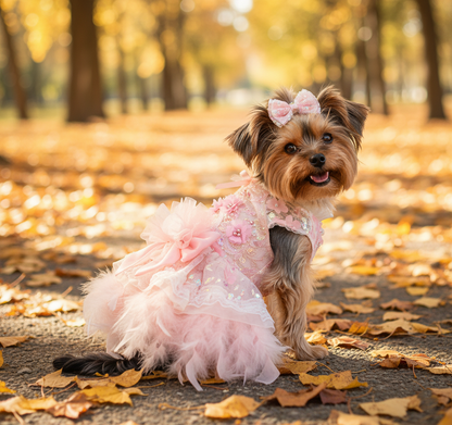 Dog Dress Feather Dream Princess Dress