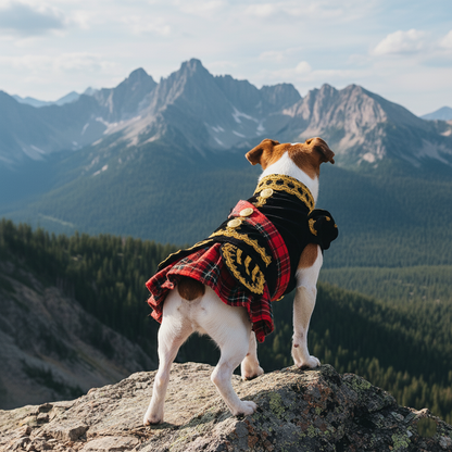 Royal Scottish Plaid Dog Dress Pet Outfit