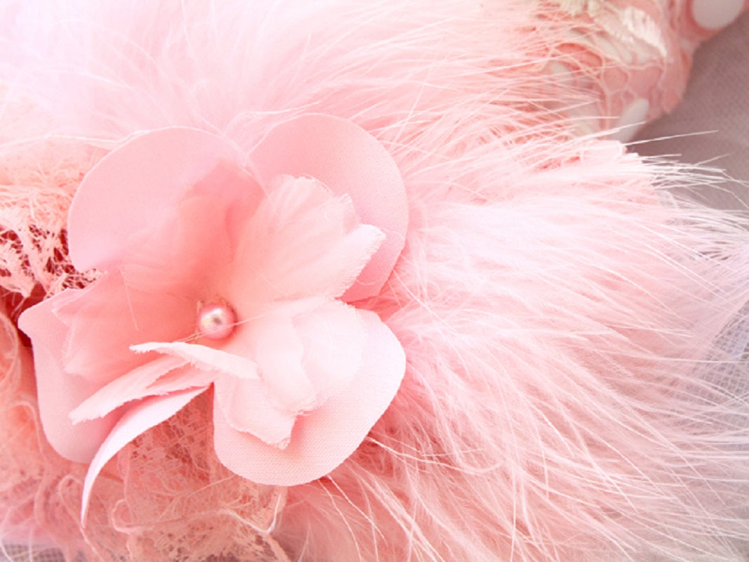 Unique Pet Feather Tutu Dog Lace Dress Princess Dress Pink Swan for Wedding Party Birthday Festival One Piece