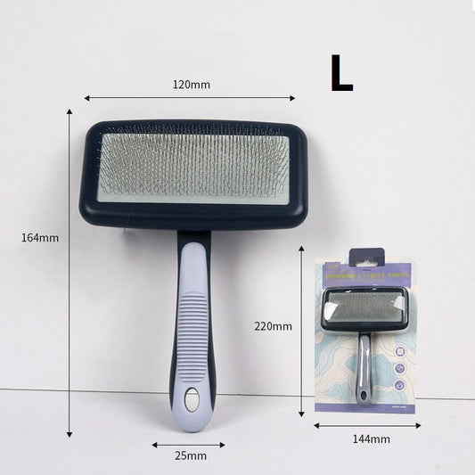 Large rectangular pet slicker brush with 120 mm head measurement