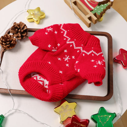 Red Reindeer Christmas Pet Sweater