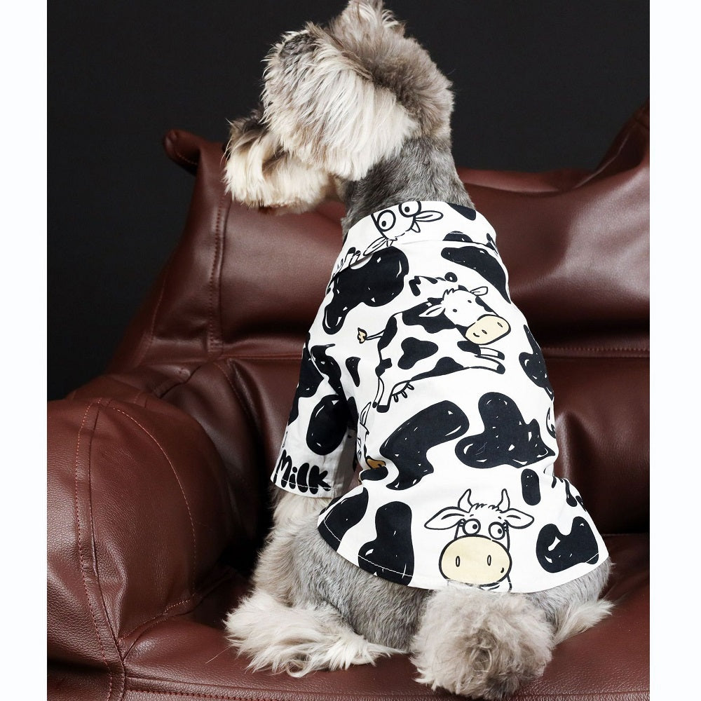 Moo-Cute Cow Shirt For Dog Pet