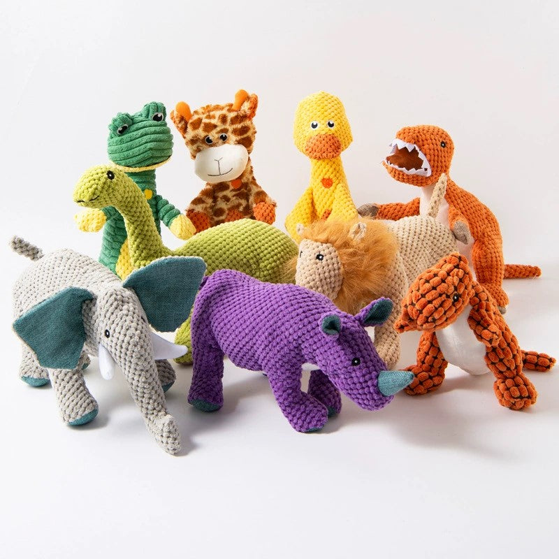 Dog toy Squeaky durable chew wild animals