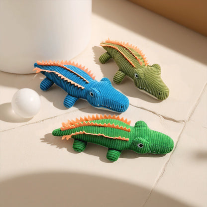 cute crocodile plush dog toy