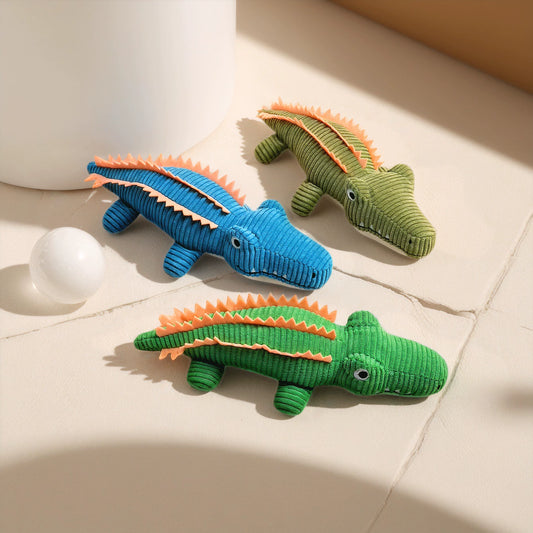 cute crocodile plush dog toy