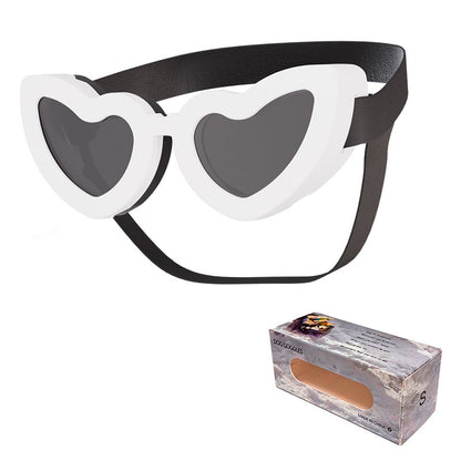 Heart Shaped Pet Sunglasses Adjustable Dog Goggles Cute Fashion Glasses for Small Dogs Cats UV Protection