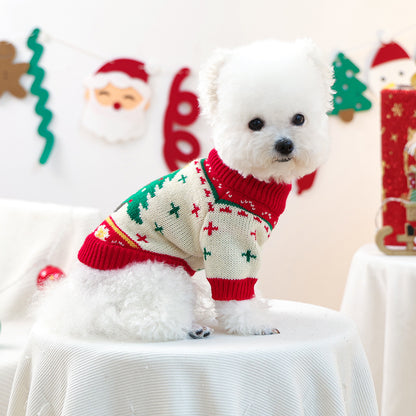 Christmas Cozy Tree Knit Sweater for Dogs & Cats