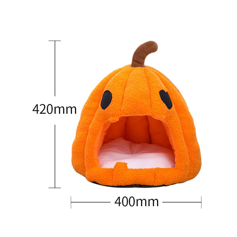 L pumpkin pet cave dimension diagram showing 40 cm diameter and 42 cm height
