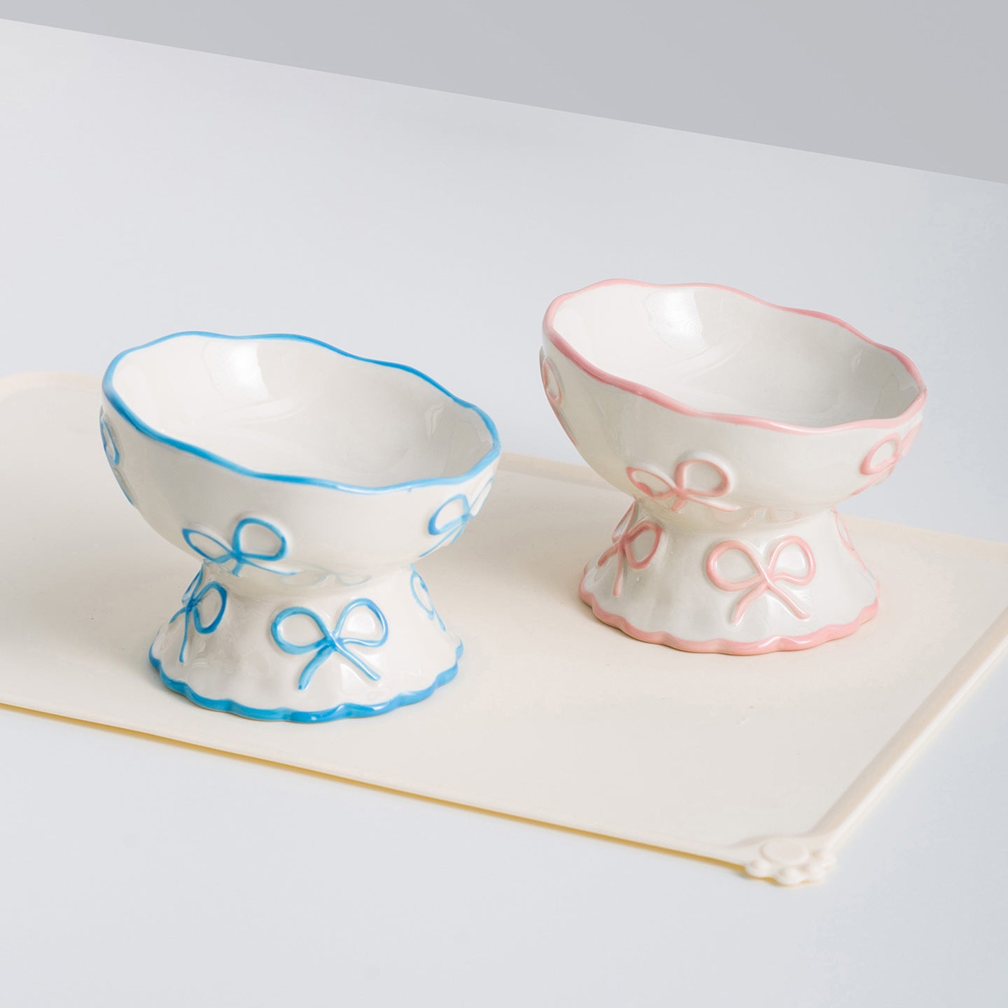 pastel pet food bowl