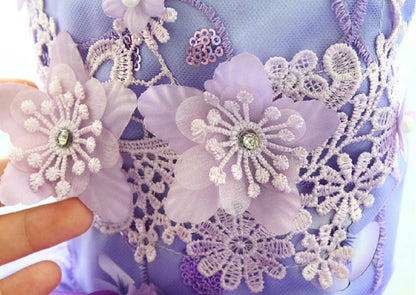 lace embroidered dog gown