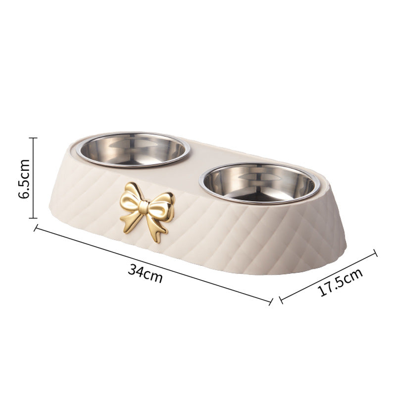 Pet bowl Stainless Steel Double Bowl 3 options