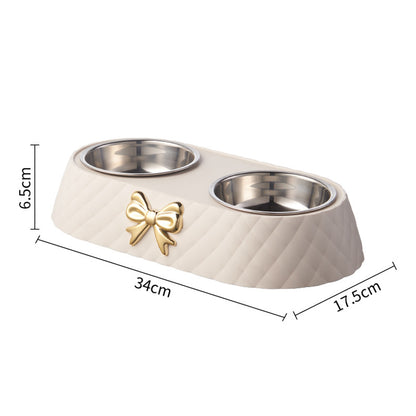 Pet bowl Stainless Steel Double Bowl 3 options