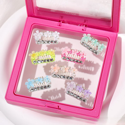 Pet Accessories Crystal Flower Mini Hair Clips for Dogs