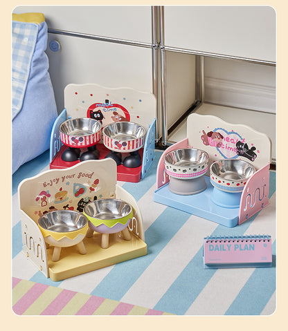 Anti-Spill Pet Feeding Tray with Splash Guard