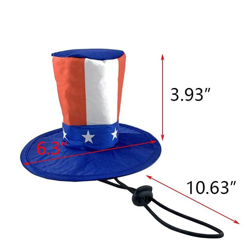 4th of July pet costume set with star decorations