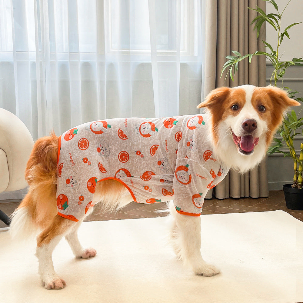 Fruit & Floral Breathable Dog Recovery Pajamas (4 Patterns)