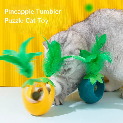 Interactive Cat Toy Tumbler with Catnip Ball