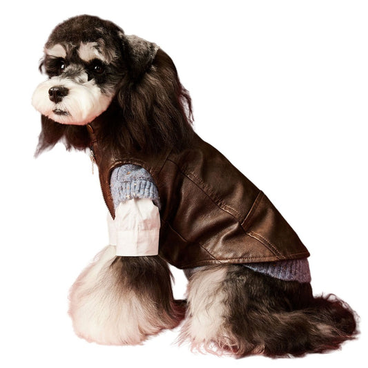 Chic Pup Leather Vest Dog Clothing