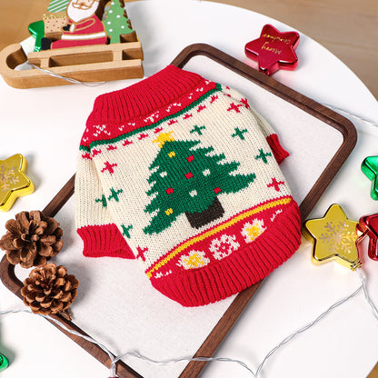 Christmas Cozy Tree Knit Sweater for Dogs & Cats - main product view