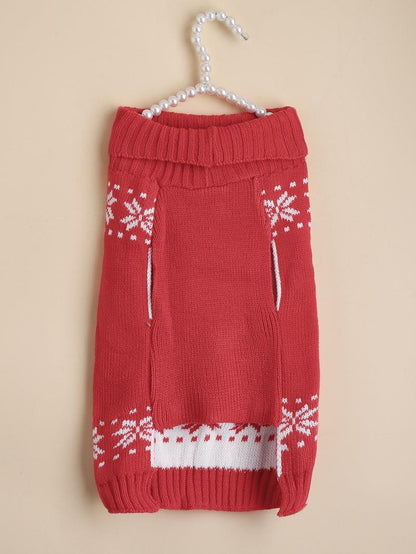Christmas Pet Sweater • Gift Box Appliqué & Bow Knit