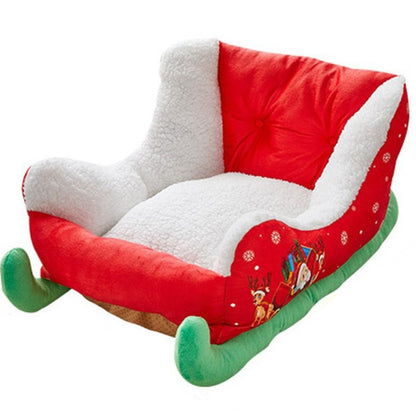 christmas Sleigh Pet Bed product photo for Jane's Pet Boutique