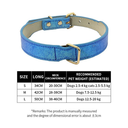 Croc-Textured Faux Leather Dog Collar