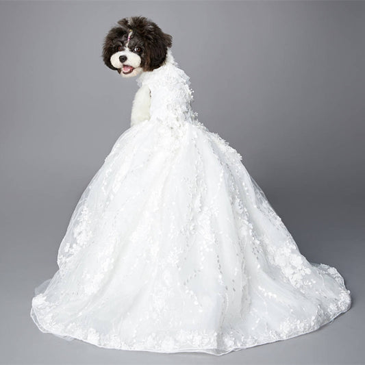 Princess Wedding Dress Dog Ball Gown