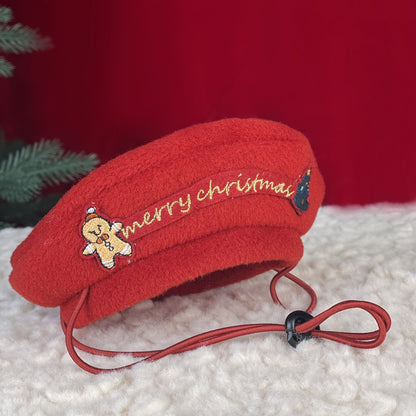 Merry Pup Beret Dog Hat