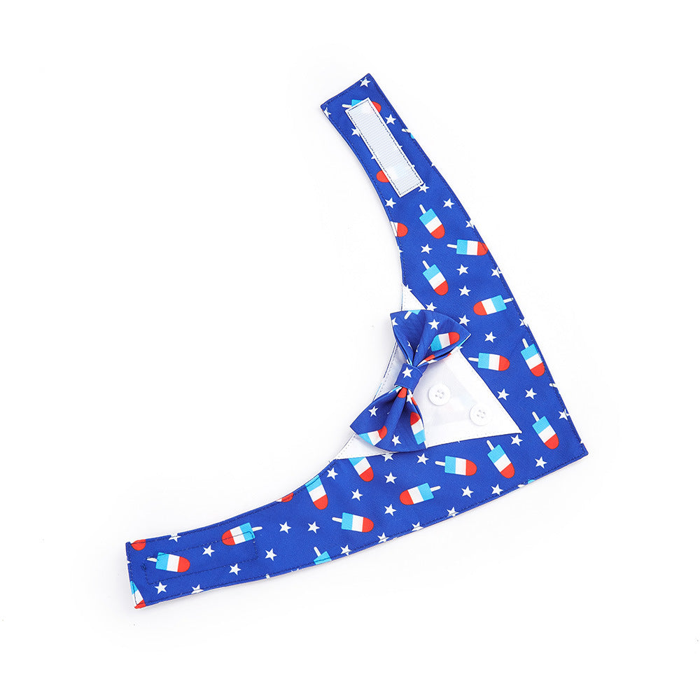 USA holiday dog bandana outfit
