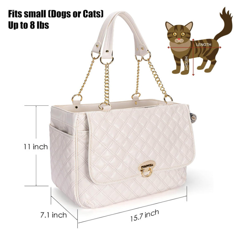 Pink Quilted Pet Carrier Tote