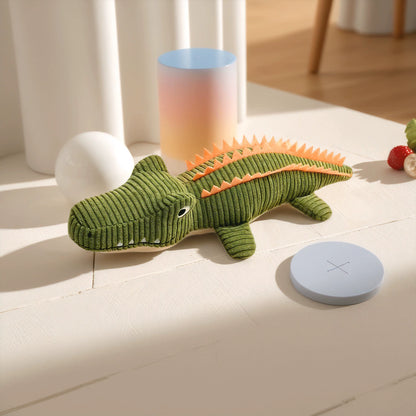soft plush crocodile dog toy