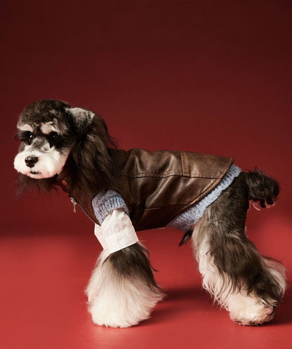 Chic Pup Leather Vest Dog Clothing