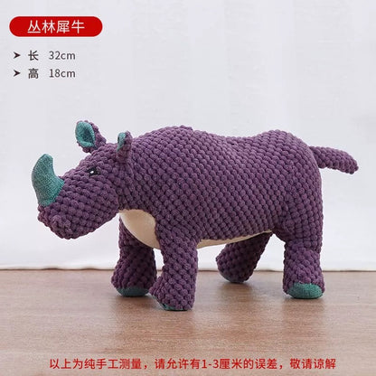 Dog toy Squeaky durable chew wild animals