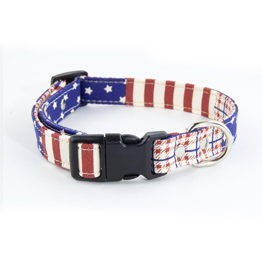 American Flag Dog Collar & Leash Set
