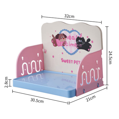 Anti-Spill Pet Feeding Tray with Splash Guard